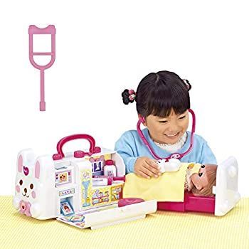 【中古】 メルちゃん おせわパーツ おしゃべりいっぱい うさぎさんきゅうきゅうしゃ (ピンクのまつばづえセット)