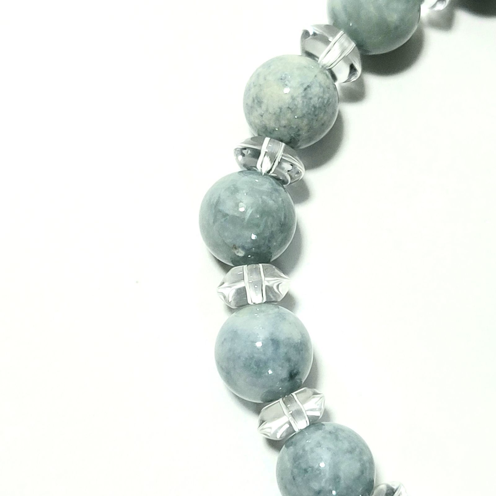 8㍉玉 ｻｲｽﾞ16~16.5cm 糸魚川翡翠ブレスレット BBR0368 | 糸魚川翡翠