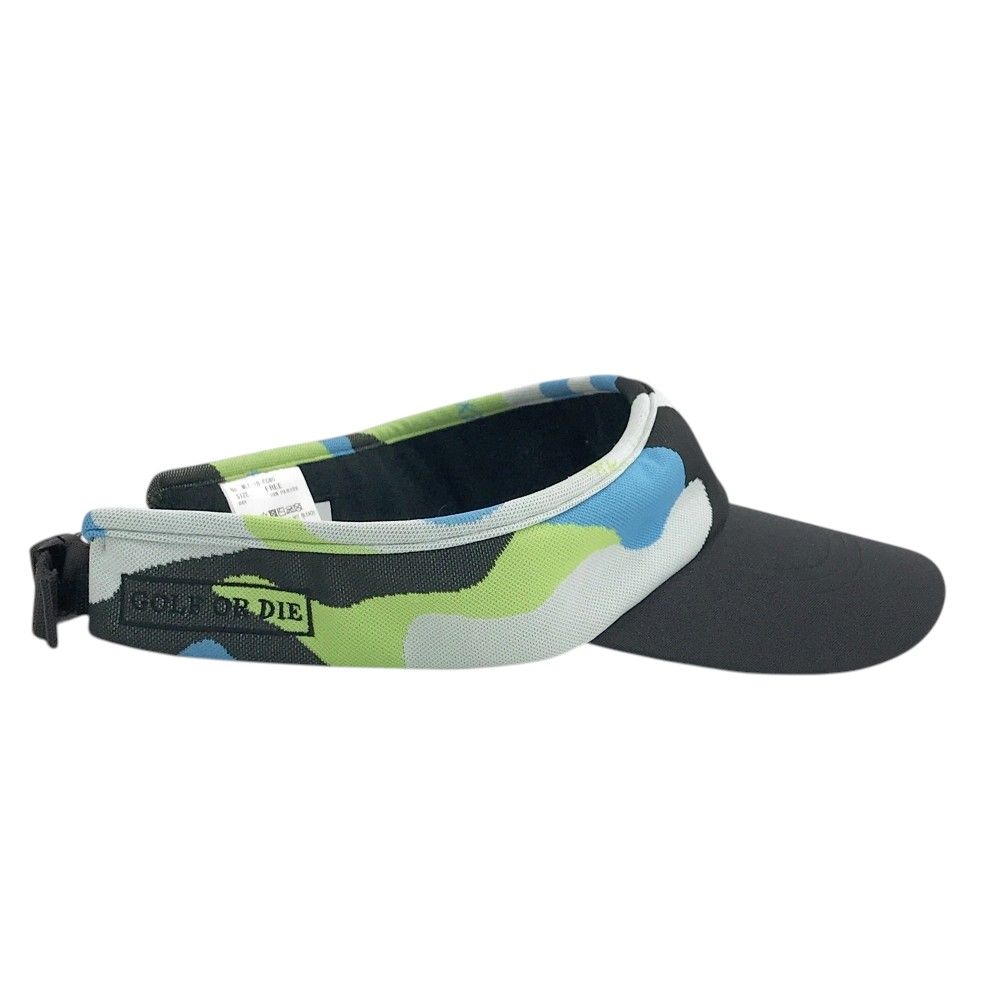 MARK-LONA マークアンドロナ サンバイザー スカル 迷彩柄 ブラック系 240101546533 ゴルフウェア ストスト