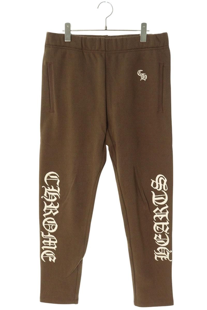 クロムハーツ SLOW RIDE ロゴ刺繍スウェットロングパンツ メンズ S  