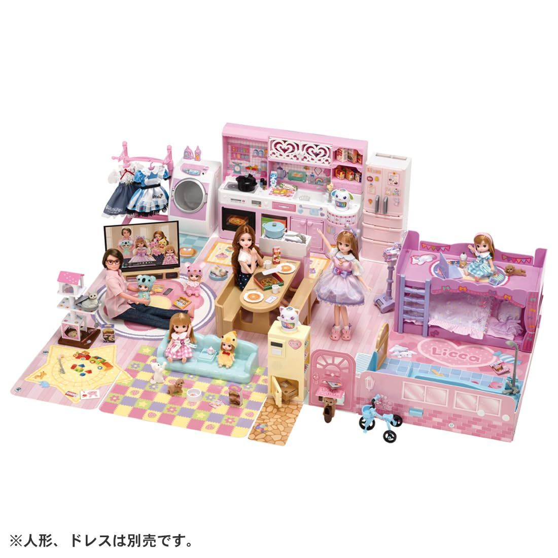 タカラトミー リカちゃん チャイムでピンポーン かぞくでゆったりさん 着せ替え お人形 おままごと おもちゃ 3歳以上 玩具安全基準合格 STマーク認証 Licca TAKARA TOMY 単品