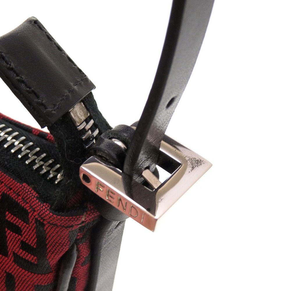 未使用 フェンディ ズッキーノ 8BR133 キャンバス レザー レッド 赤