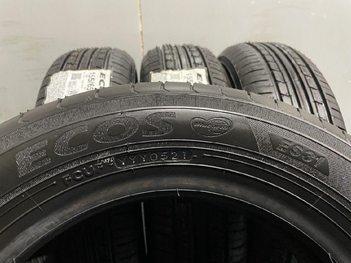 新品 YOKOHAMA ECOS ES31 155/65R13 13インチ 夏タイヤ 4本 21年製 ekスポーツ アルト MRワゴン プレオ セルボ等　(MTY18)クレジットカード QRコード決済可能 新品 YOKOHAMA ECOS ES31 155/65R13 13インチ 夏タイヤ 4本 21年製 ek
