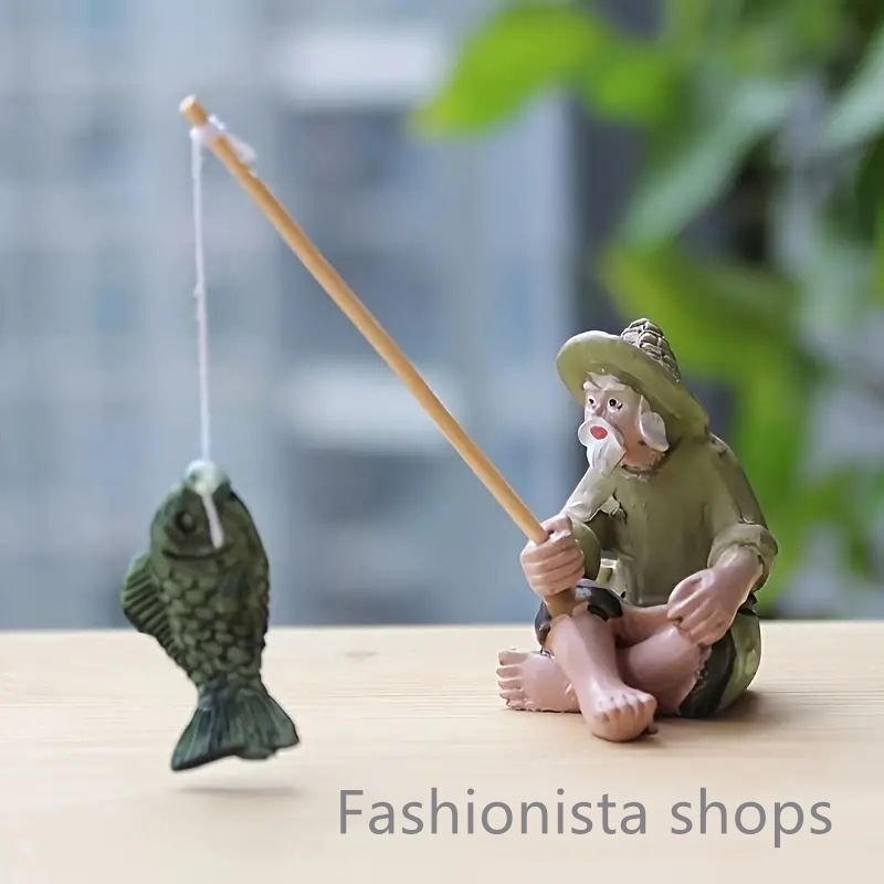 【美品】ファインアートミニチュアズ　釣りをする男 1/64 釣りをする男性 フィギュア ミニチュア ジオラマ