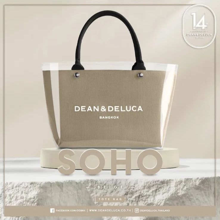 新作 タイ限定 バンコク DEAN&DELUCA ディーン＆デルーカ Soho トートバッグ ベージュ - メルカリ