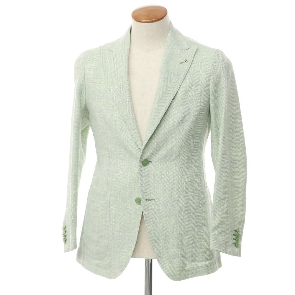 美品 Ermenegildo Zegna エルメネジルドゼニア シルクリネン 2B