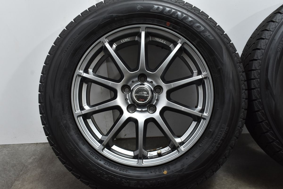 バリ溝 美品】シュナイダー 17in 7J +48 PCD114.3 ダンロップ 