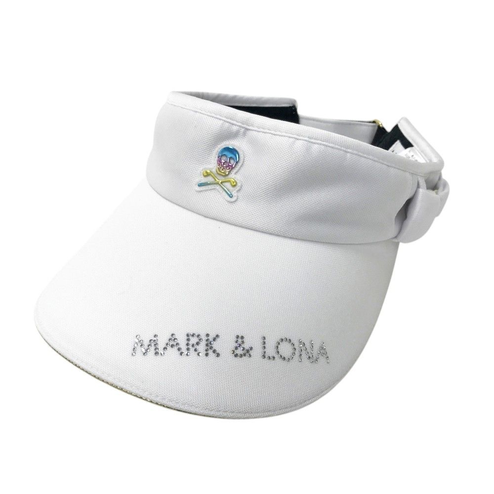 MARK-LONA マークアンドロナ サンバイザー リボン ホワイト系 240101540916 ゴルフウェア ストスト