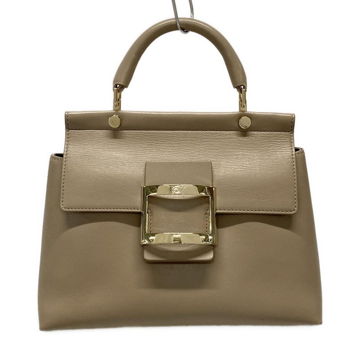 RogerVivier ロジェヴィヴィエ ハンドバッグ ヴィヴ カバ RBWAMAA0150D8CC415 グレーベージュ レザー
