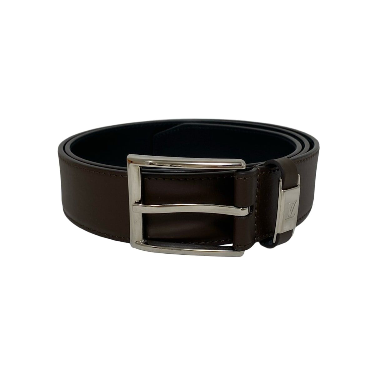 LOUIS VUITTON ルイヴィトン ベルト 95|38 サンチュール LV シティ ピン M0545T ダークブラウン レザー