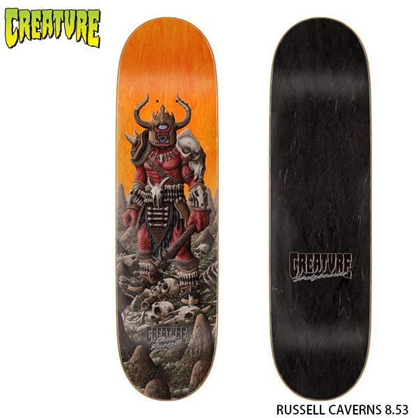 スケボー スケボー スケートボード デッキ 板のみ メンズ レディース ストリート クリーチャー SKATEBOARD CREATURE RUSSELL CAVERNS 8.53インチ