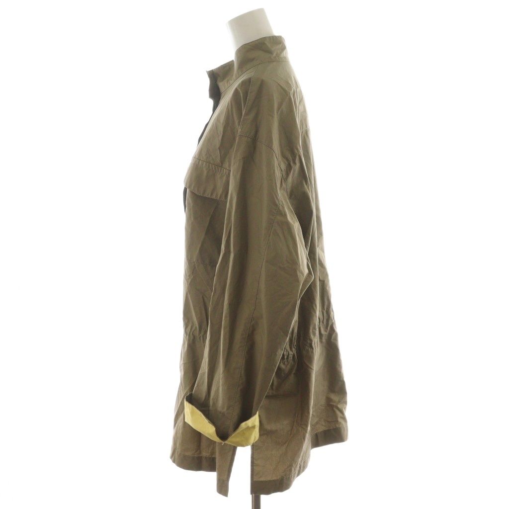 ポールスミス PAUL SMITH シャツ ブラウス チュニック 長袖 スタンドカラー コットン 44L カーキ 黄 イエロー BLPPIZ0106 |AN23