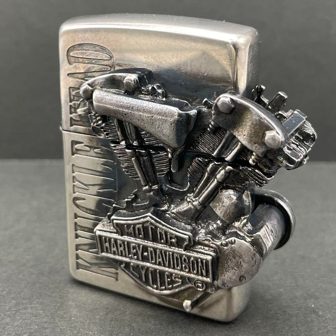 Zippo ハーレーダビッドソン ナックルヘッドエンジン 立体メタル貼り