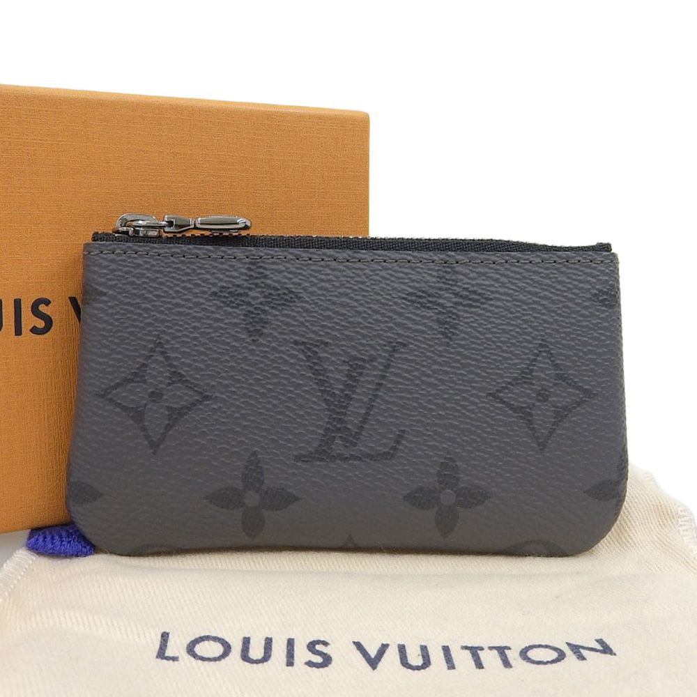本物保証 箱 布袋付 超 ルイヴィトン LOUIS VUITTON モノグラム エクリプス リバース ポシェット クレ M80905 小銭入れ