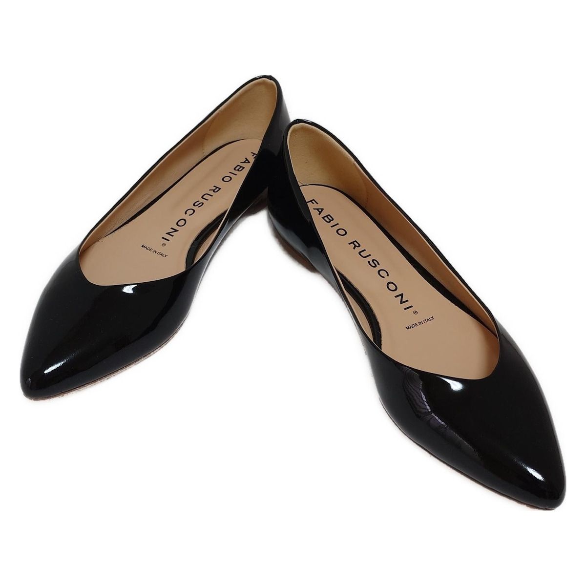 FABIO RUSCONI ファビオルスコーニ フラットシューズ 39 レディース - 黒 レザー