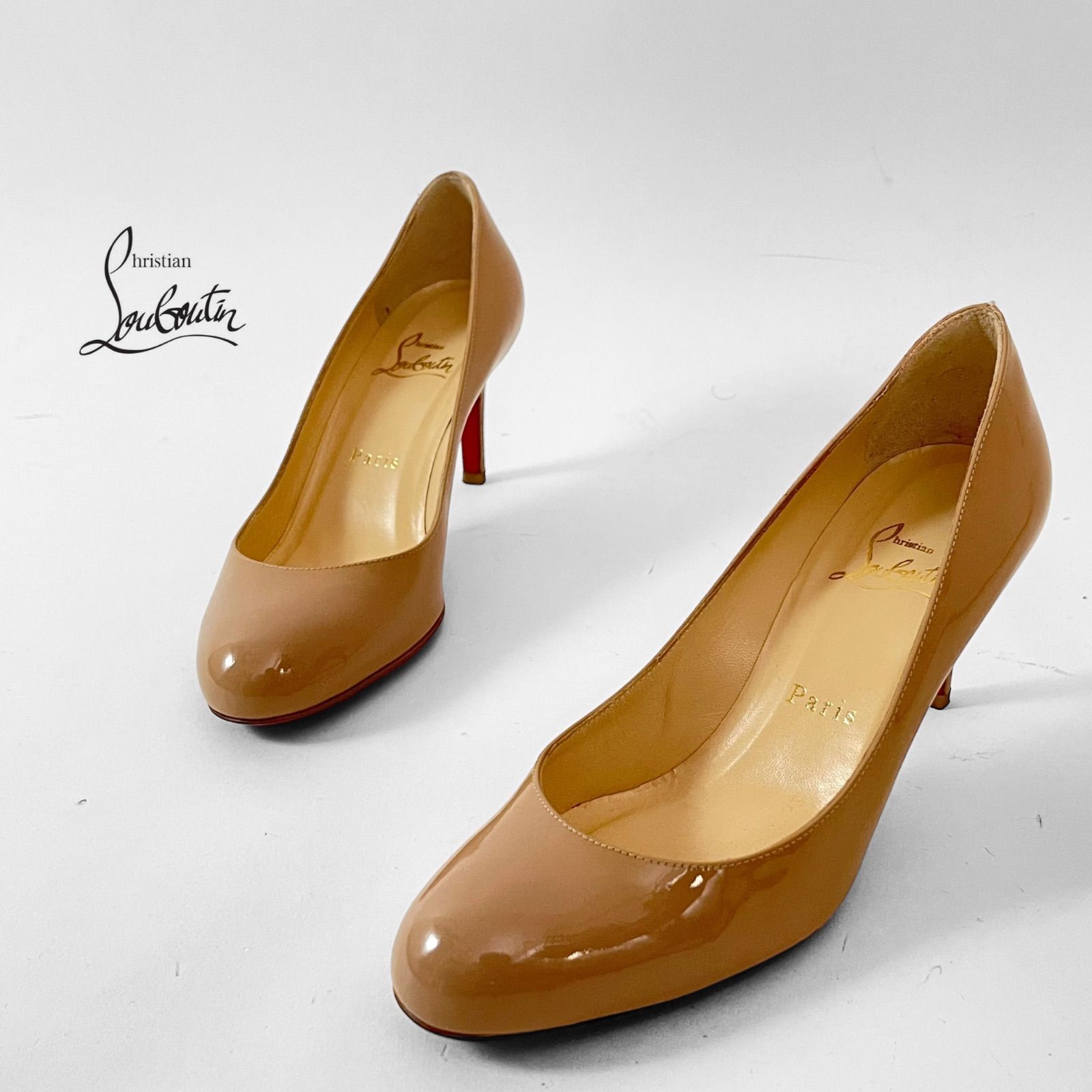 Christian Louboutinパンプスベージュ | nate-hospital.com