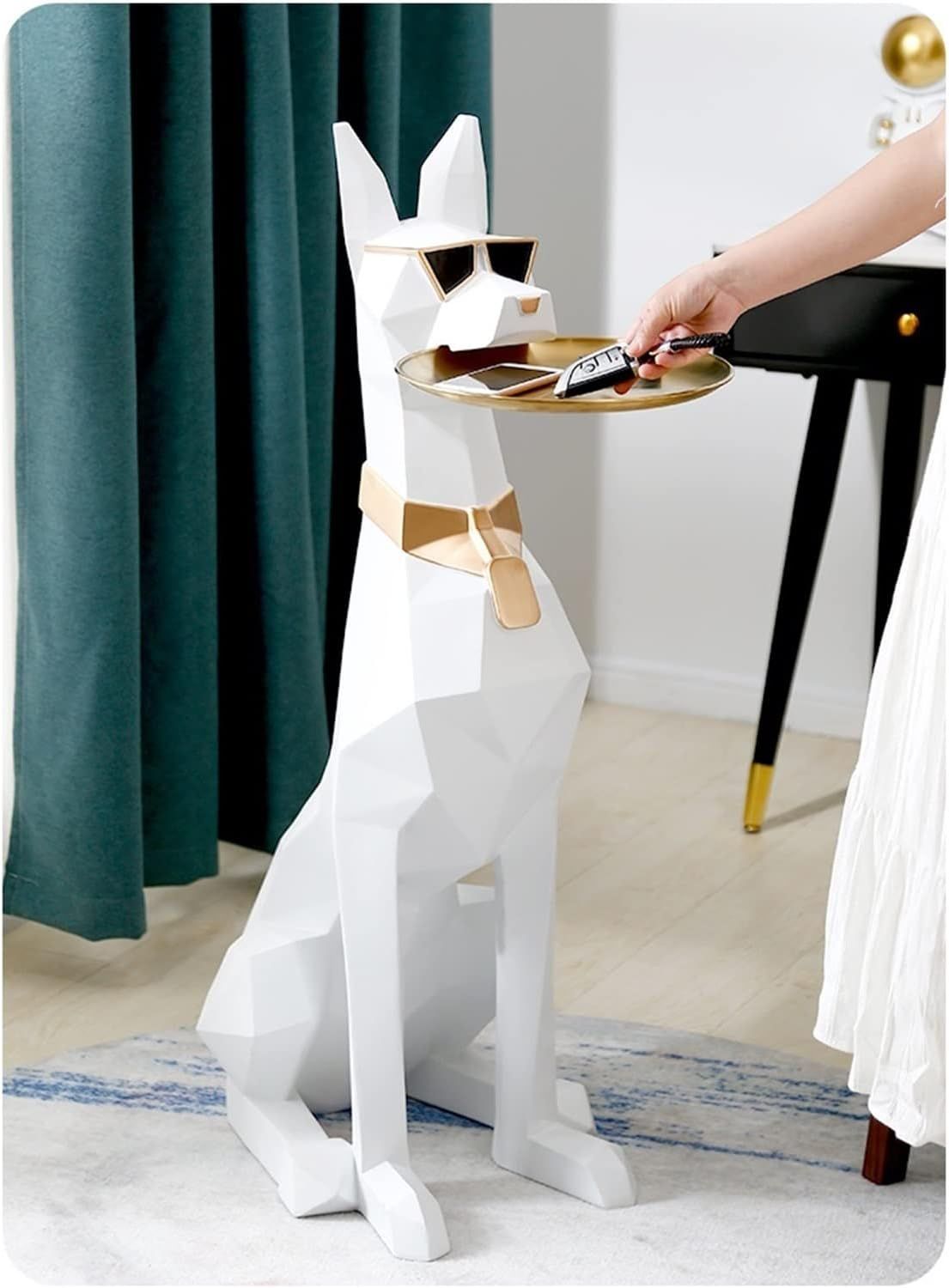 銅像 置物 オブジェ ドーベルマン 犬 注文 おしゃれ インテリア テレビ