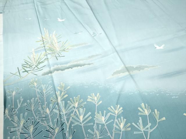 平和屋着物○訪問着 友禅 作家物 童子貝桶枝葉文 暈し