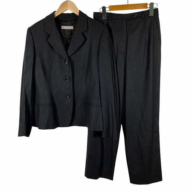 アニオナ AGNONA カシミヤ スーツ セットアップ ジャケット パンツ チャコールグレー 42 XL相当
