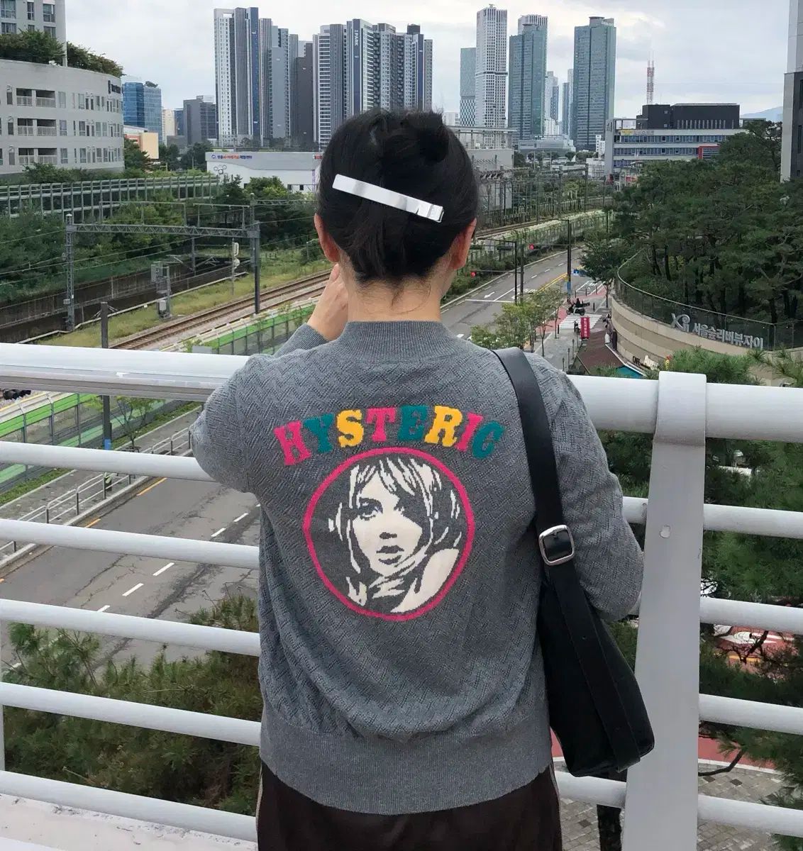 HYSTERIC GLAMOUR ヒステリックグラマー プリンティング ニットカーディガン