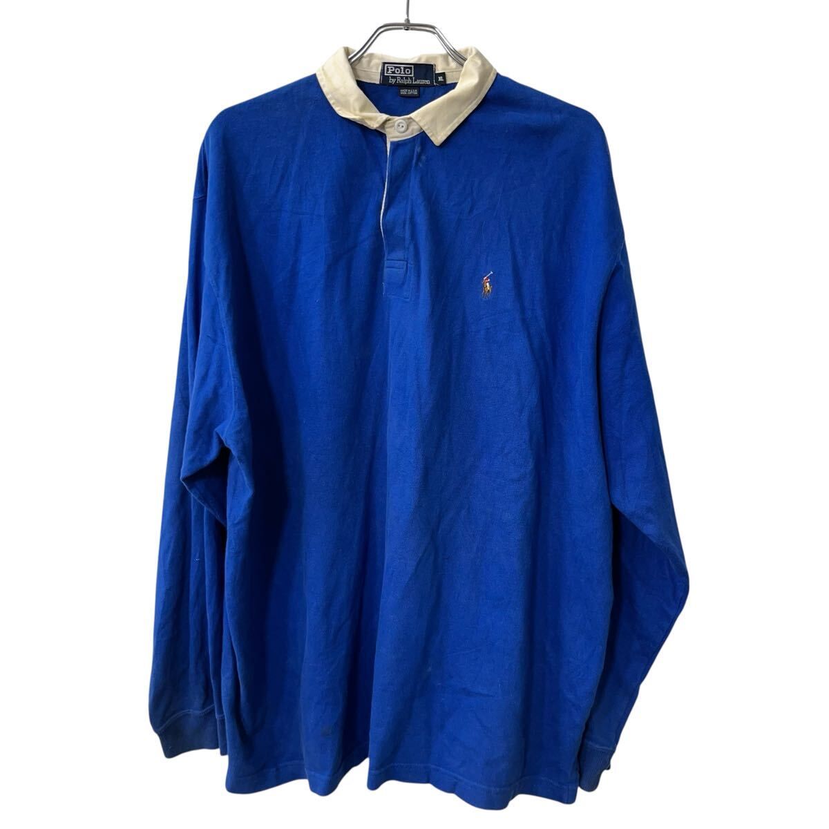 POLO RALPH LAUREN 長袖 ラガーシャツ XL ブルー ポロ ラルフ