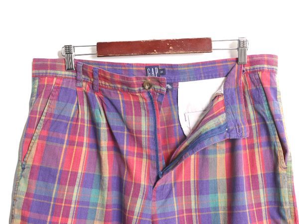 90s OLD GAP チェックショートパンツ シティー系 90s OLD GAP チェック ショート パンツ レディース S 程 90年代