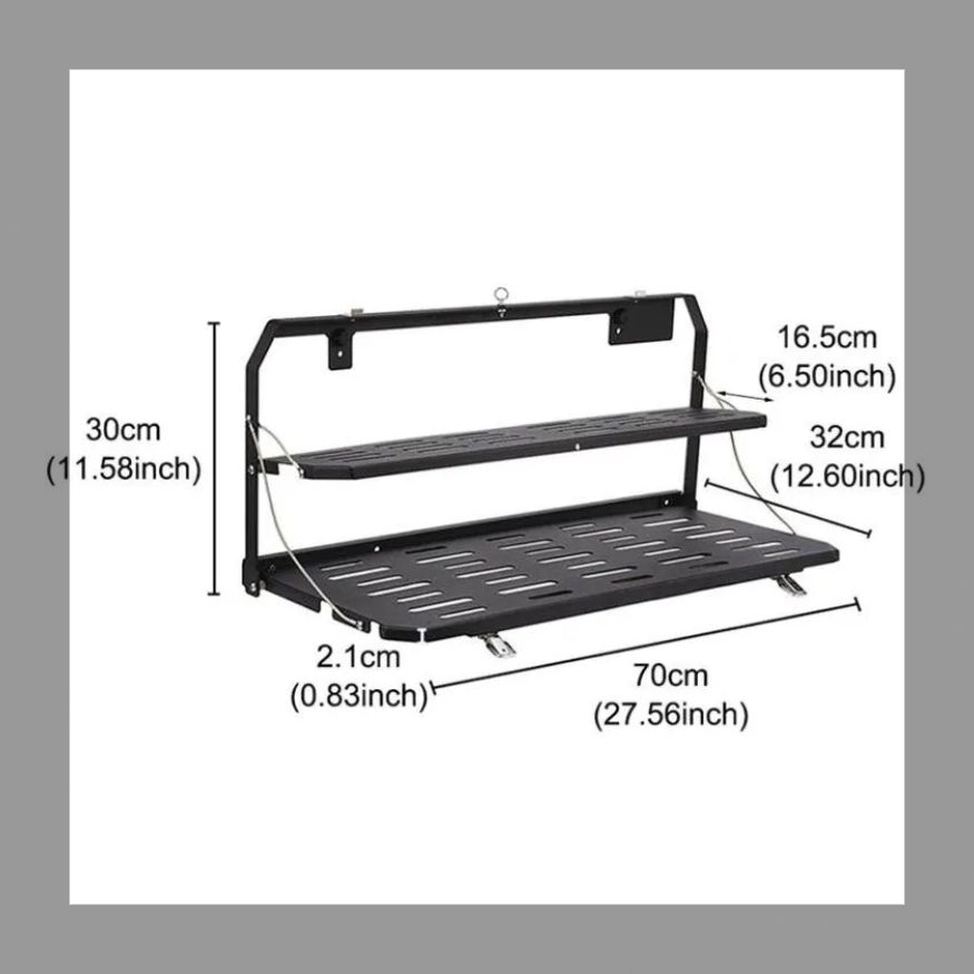 牧馬人JL車尾門改装置物棚2階テーブルラック収納テーブル折りたたみ 尾門テーブル