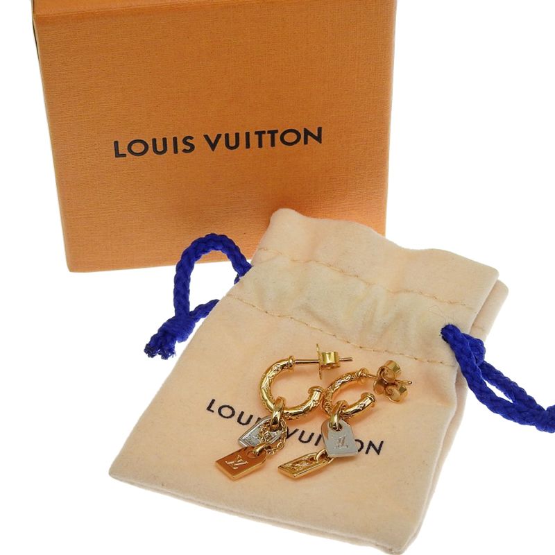 LOUIS VUITTON ピアス　ブックルドレイユ　ナノグラム　プラネット LOUIS VUITTON LouisVuitton ルイヴィトン ブックルドレイユ