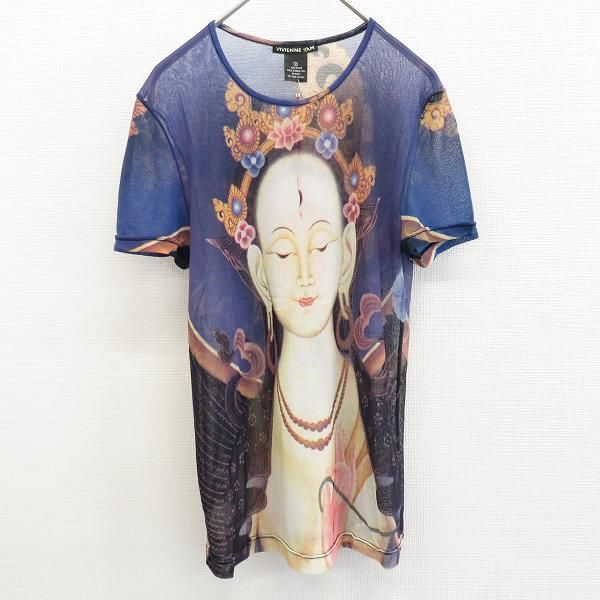 ヴィヴィアンタムトップス ヴィヴィアンタムVIVIENNE TAM ドラゴンフロッキープリント