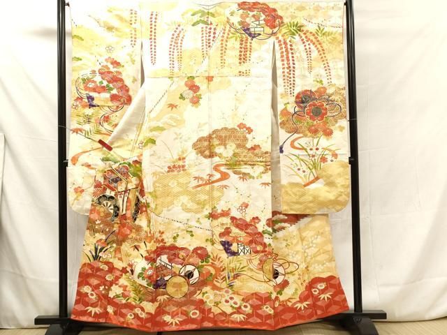 リメイク用　豪華刺繍‼️ アンティーク　振袖 リメイク用 豪華刺繍‼️ アンティーク 振袖