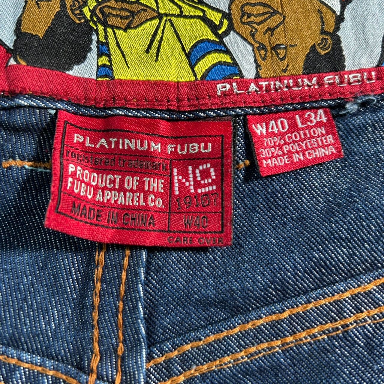 プラチナムフブ platinum FUBU デニム バギーパンツ ファット 