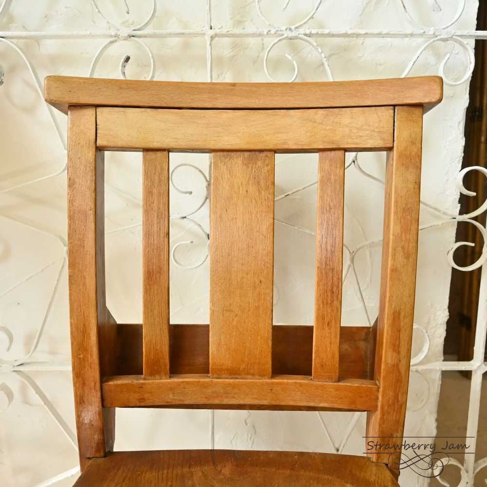 L3705-17-8 英国アンティーク チャーチチェア ダイニングチェア 教会