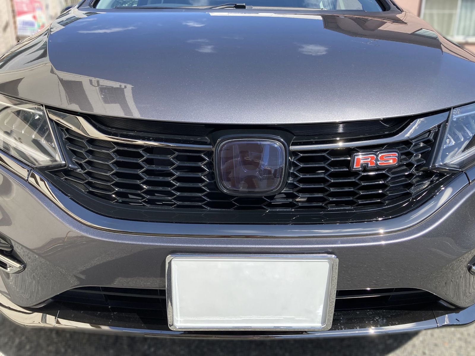 Tint+再使用できる エンブレム スモークフィルム(スモーク20％☆Honda 