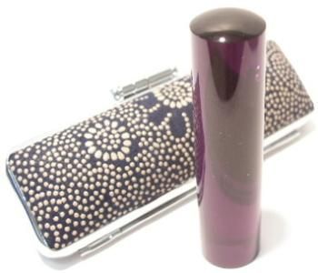 印鑑 はんこ セット アメジスト 紫水晶 18mm 実印 鹿革 紺印伝 印鑑ケース ケース付き 菊柄 朱肉付き おしゃれ プレゼント ギフト 女性 男性 夫婦 結婚 成人 祝い