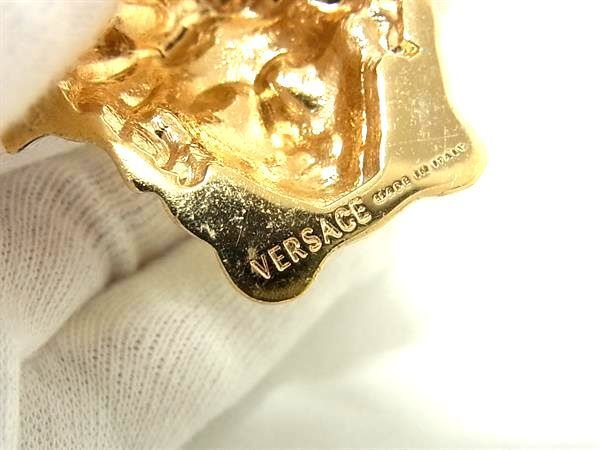ヴェルサーチ メデューサ　ラインストーン ネックレス ゴールド メタル VERSACE メデューサ メタル ラインストーン ゴールド 49-54cm