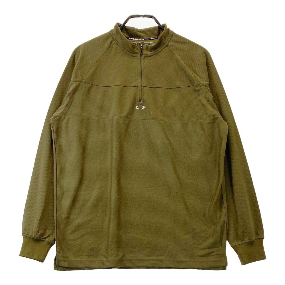 サイズ：XL OAKLEY オークリー  ハーフジップ 長袖Tシャツ  カーキ系 [240101381624]# ゴルフウェア メンズ ストスト