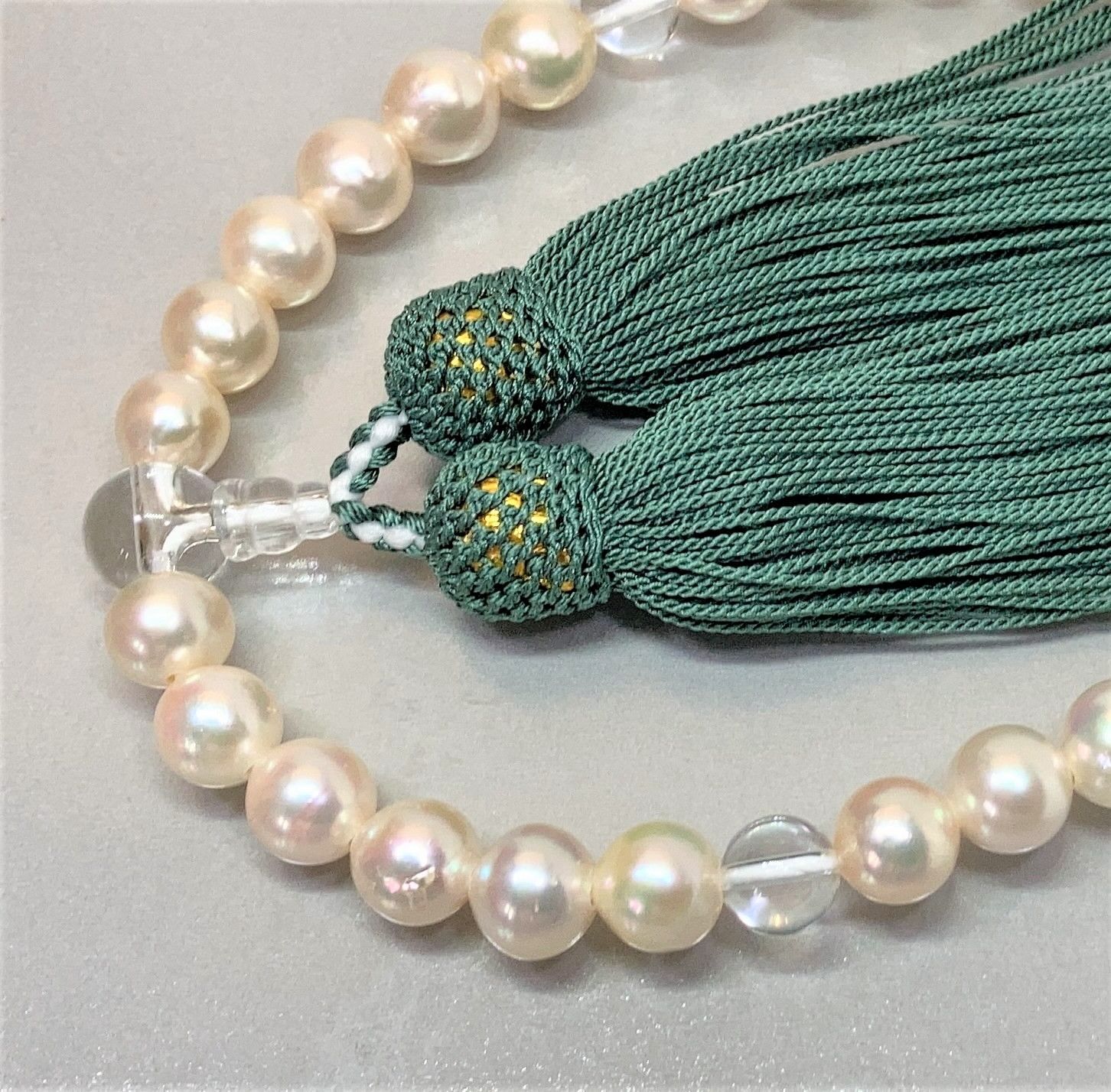 超大珠 あこや真珠 念珠 数珠 全宗派使用可能 保証＆手引き付-