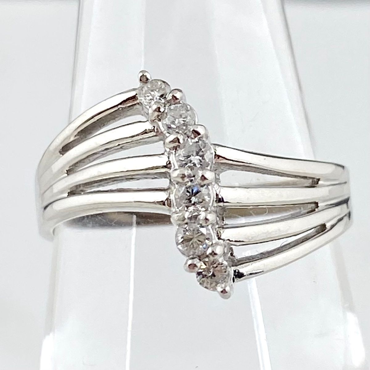 メレダイヤ デザインリング プラチナ 指輪 リング 11.5号 Pt900 