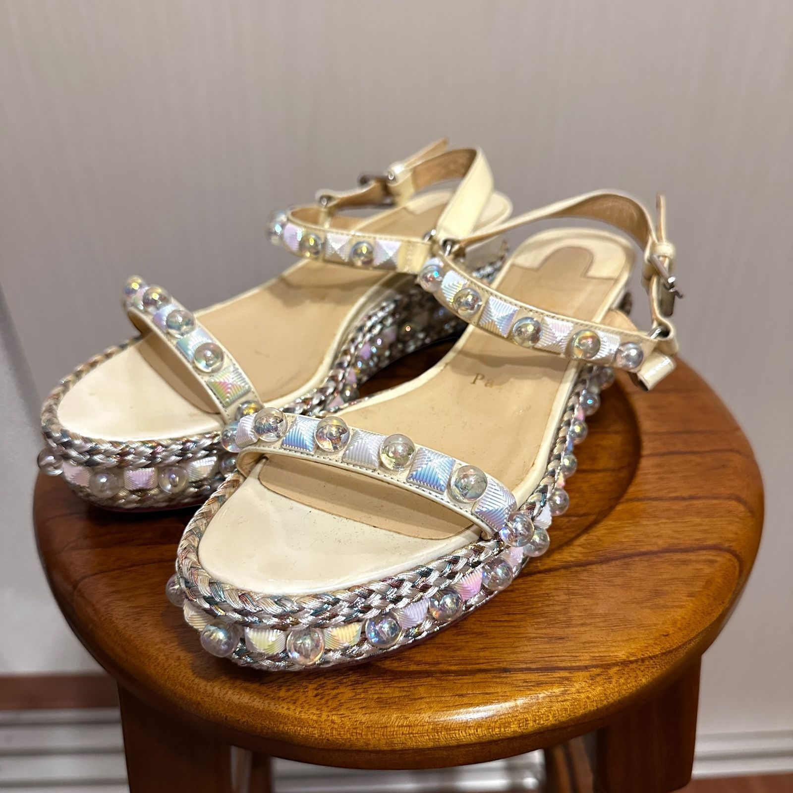 Christian Louboutin カタコニコ ウェッジソール サンダル Christian