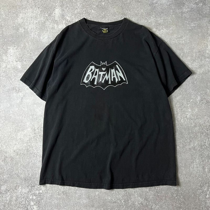00s USA製 バットマン オフィシャル ロゴ プリント 半袖 Tシャツ XL 