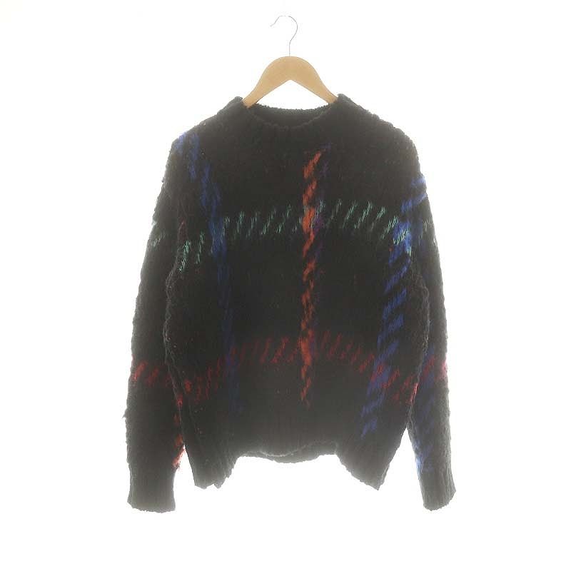 サカイ sacai 23AW Jacquard Knit Pullover ニット セーター 長袖 1 ブラック マルチ 23-03202M |DF OS