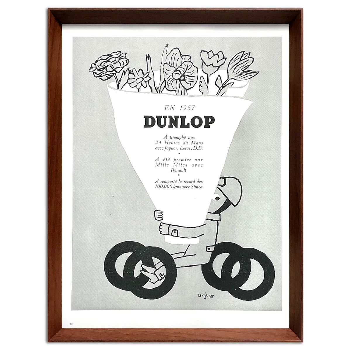 Savignac サヴィニャック 額装ポスター 額装済】サヴィニャック