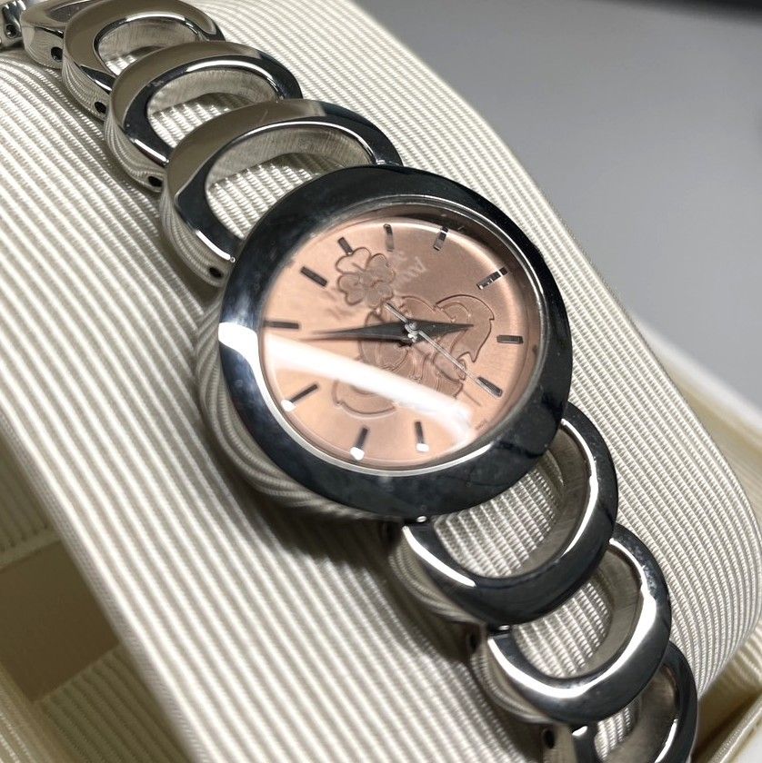 ◆エルメス◆クリッパー◆レディース◆約１２ｍｍ幅◆コマ◆CL4.210◆②F-S HERMES】ヴィンテージ エルメス クリッパー SS ホワイト CL4.210
