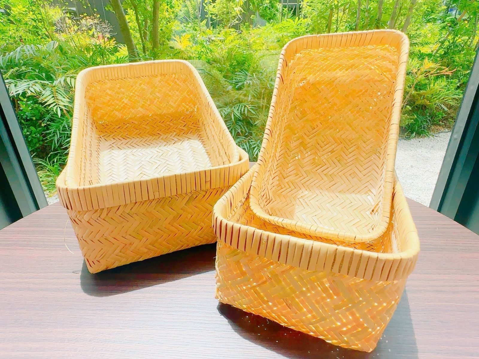 鳥越すず竹 竹細工　ランチボックス　小文庫　小物入れかご　サイズ中 二戸 岩手 新品】鳥越竹細工 ランチボックス 小文庫 小物入れかご サイズ中