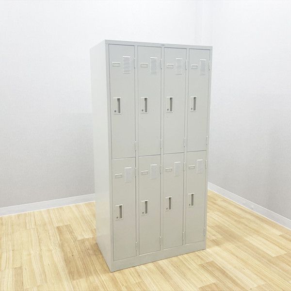 8人用ロッカー 4列2段 LK型 鍵付き ナイキ 更衣ロッカー ウォームホワイト