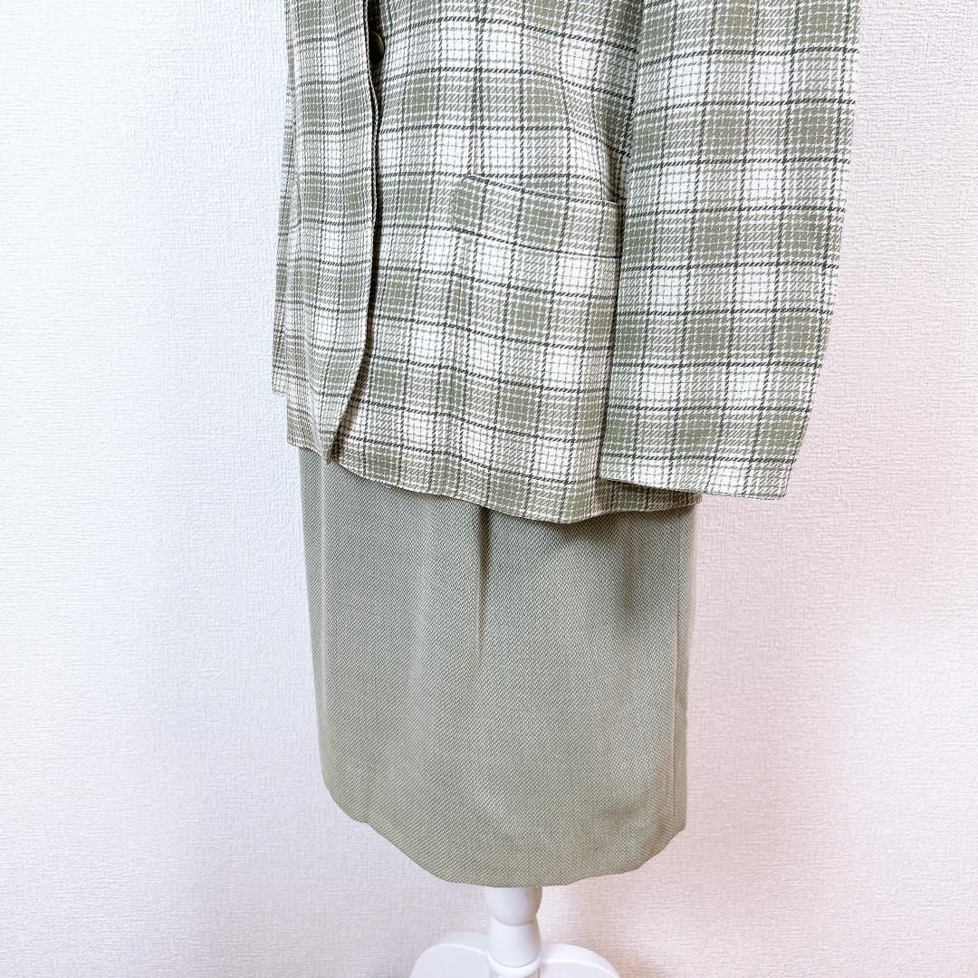 jun ashida M スカートセットアップ スーツ チェック NICORILABO_COM