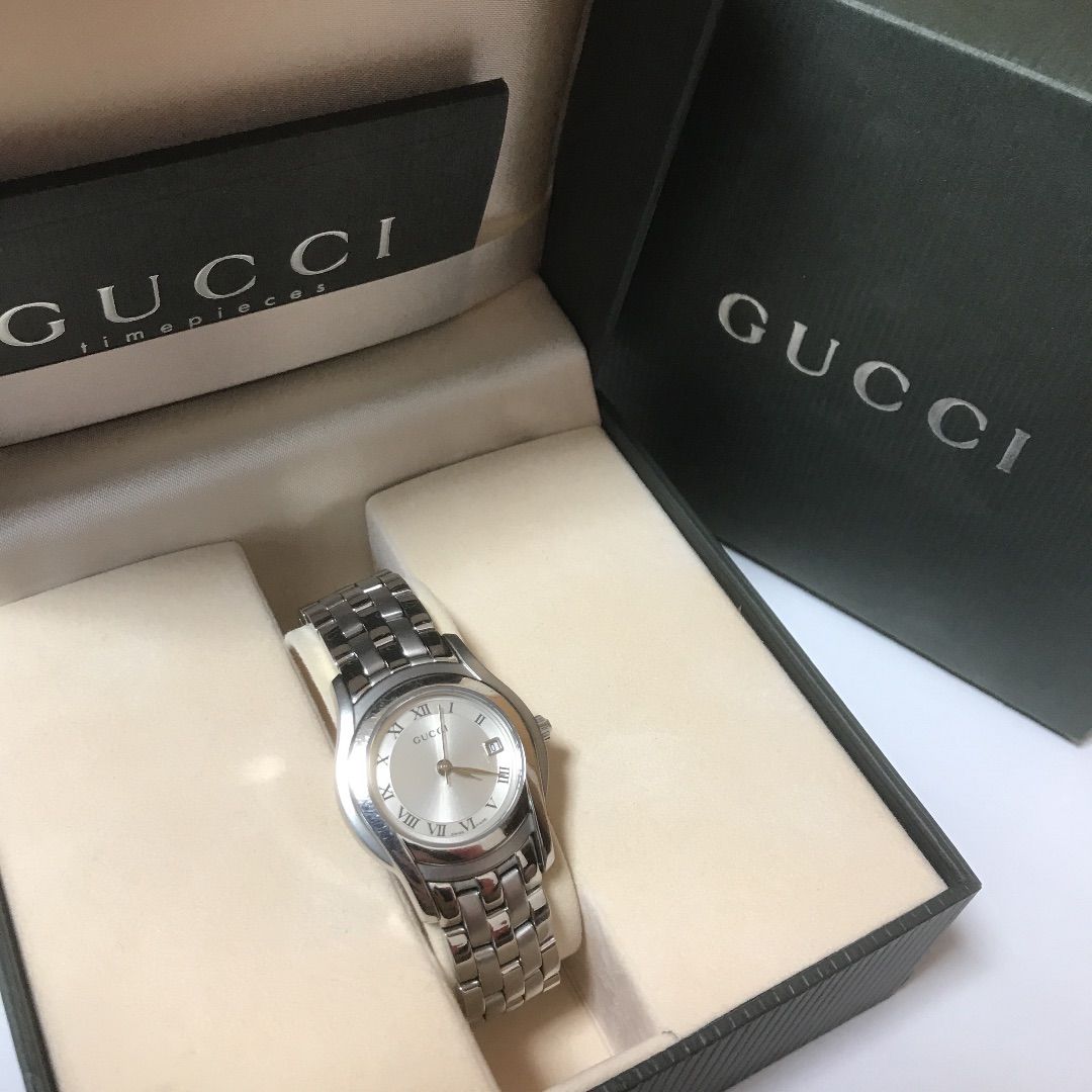 GUCCI 腕時計 5500L ケース付き レディース - メルカリ