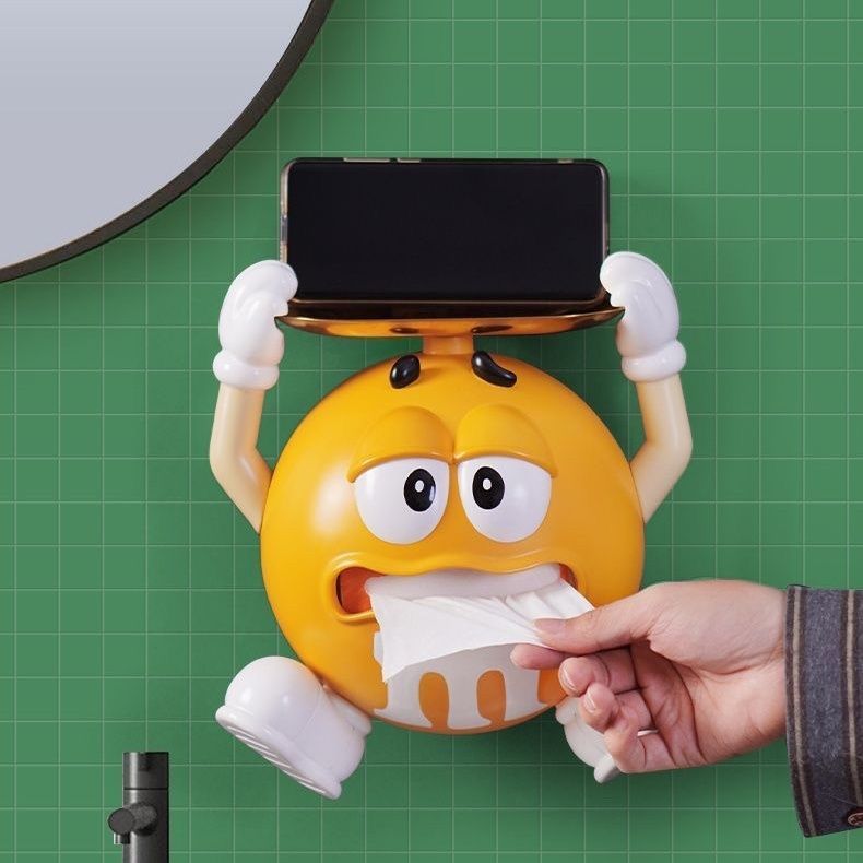 m-m s エムアンドエムズ 置物 インテリア雑貨 抽紙箱 イエロー