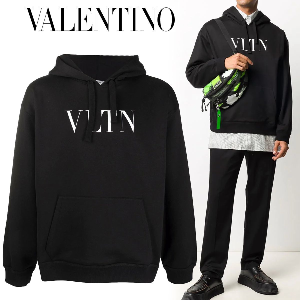 1 VALENTINO ヴァレンティノ VV3MF14F3TV 0N0 ブラック VLTN ロゴ 