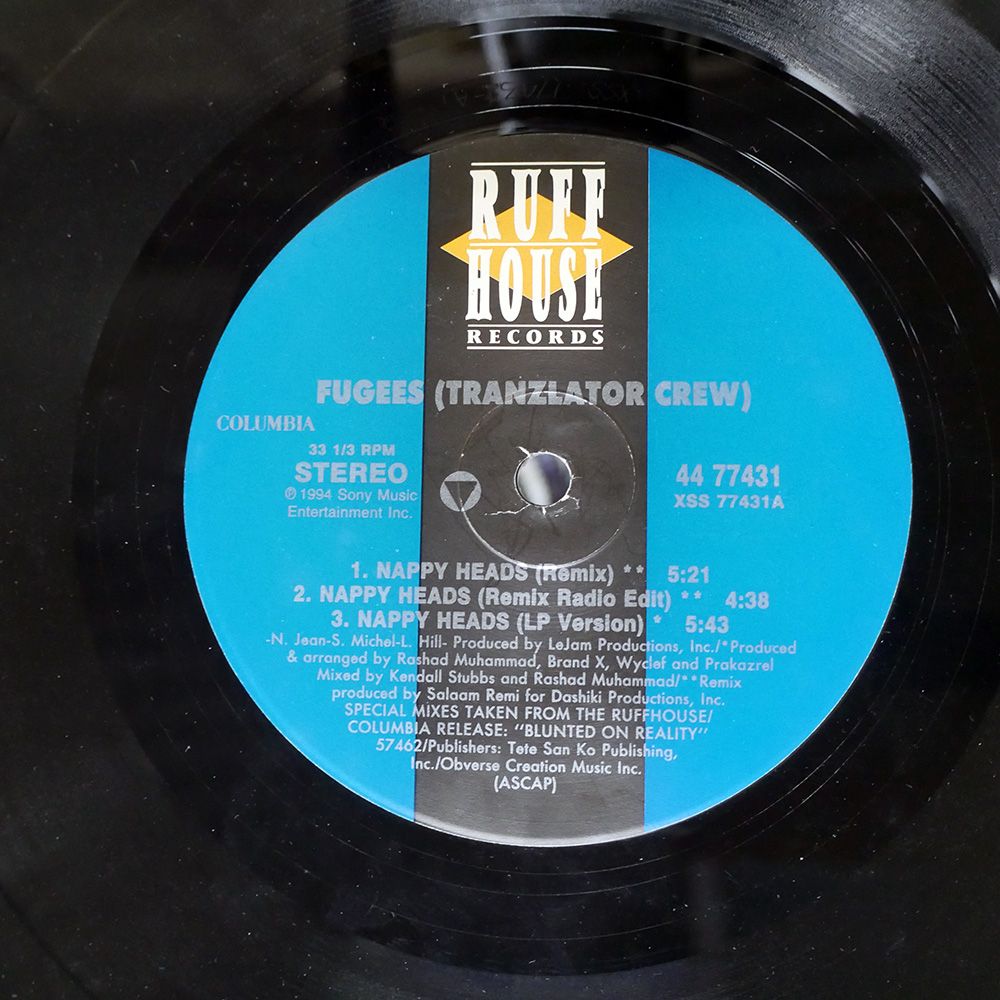 US盤 FUGEES/NAPPY HEADS/RUFFHOUSE 4477431 12 - メルカリ